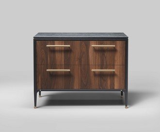 Cabinet / Small / American Walnut / Cross / Brass