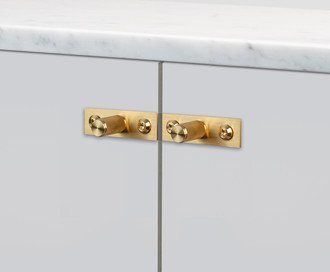 Furniture Knob / Plate / Linear / Brass