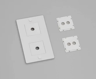 2G Wall Plate / Vertical / With Infills / White