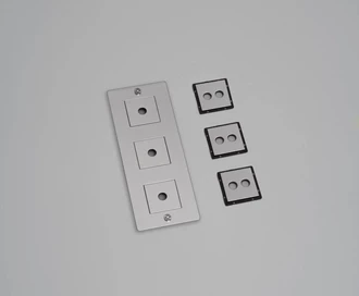 3G Wall Plate / Vertical / With Infills / Steel