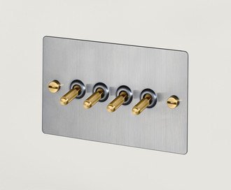 4G Toggle Switch / Cross / Steel / Brass