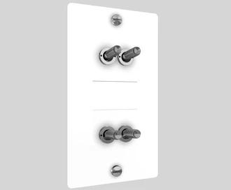 2G Double Toggle / Vertical / Cross / White