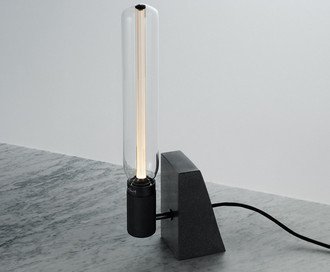 Stoned Table Light / Honed Black Granite