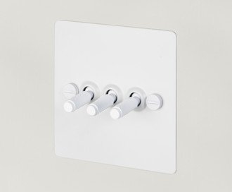 3G Toggle Switch / Cross / White