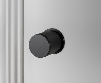 Door Knob / Cross / Black