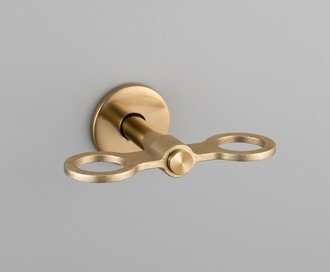 Soap Bottle Holder / Double / Cast / Brass