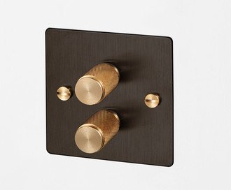 2G Dimmer / 120W / Cross / Smoked Bronze / Brass