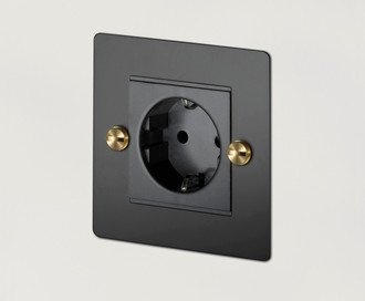 1G Euro Socket / Black / Brass