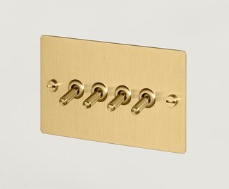 4G Toggle Switch / Cross / Brass