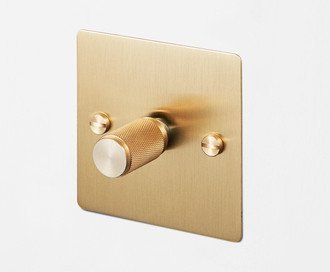 1G Dimmer / 120W / Cross / Brass