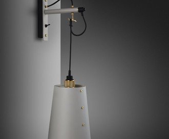 Hooked Wall / Large / Stone / Brass