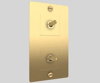 2G Toggle / Vertical / Cross / Brass