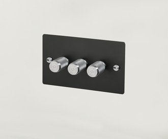 3G Dimmer / Cross / Black / Steel