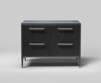 Cabinet / Small / Black Ash / Cross / Steel