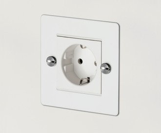 1G Euro Socket / White / Steel