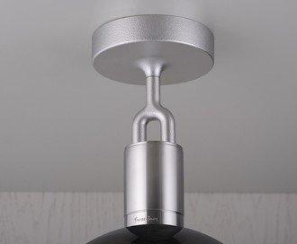 Forked Ceiling / Globe / Smoked / Medium / Steel