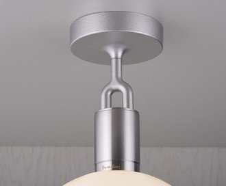 Forked Ceiling / Globe / Opal / Large / Steel