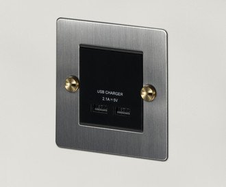 1G USB Charger / Steel / Brass