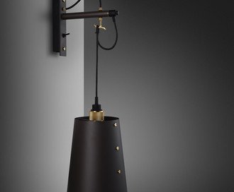 Hooked Wall / Large / Graphite / Brass