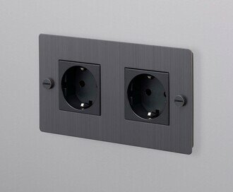 2G Socket / Schuko Type F / Smoked Bronze