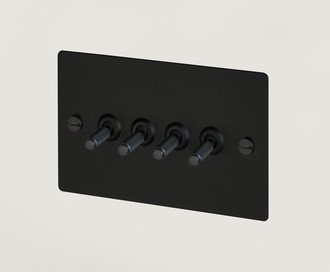 4G Toggle Switch / Cross / Black