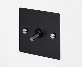 1G Toggle / Intermediate 3-way / Cross / Black / Steel