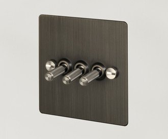 3G Toggle Switch / Cross / Smoked Bronze / Steel