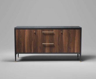 Cabinet / Medium / American Walnut / Cross / Brass