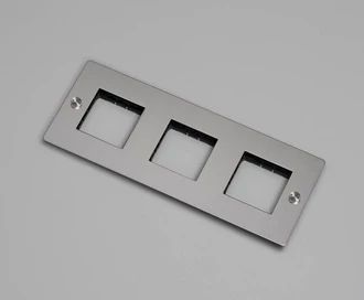 3G Wall Plate / Horizontal / No Infills / Steel
