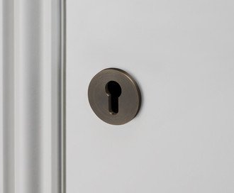 Euro Cylinder Key Escutcheon / Smoked Bronze