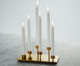 Machined / Candelabra / Brass