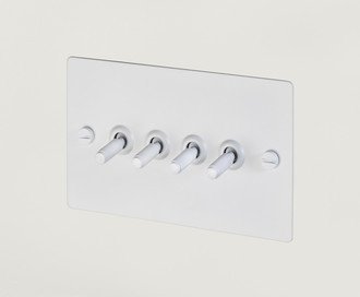 4G Toggle Switch / Cross / White