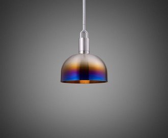 Forked Pendant / Shade / Medium / Burnt Steel