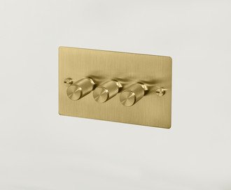3G Dimmer / Cross / Brass