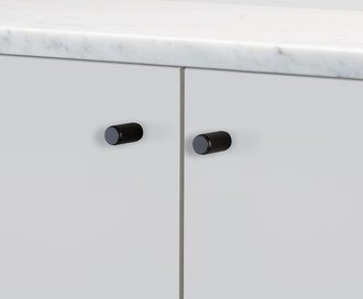 Furniture Knob / Linear / Black