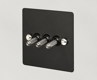 3G Toggle Switch / Cross / Black / Steel