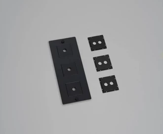3G Wall Plate / Vertical / With Infills / Black