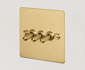 3G Toggle Switch / Cross / Brass