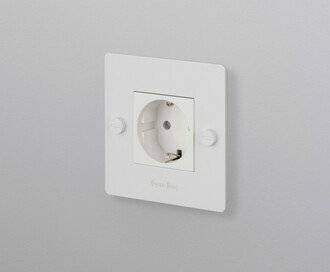 1G Socket / Schuko Type F / Cross / White