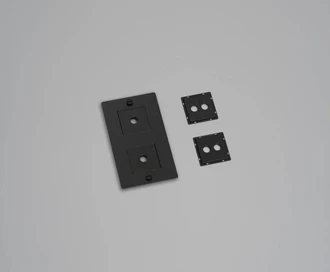 2G Wall Plate / Vertical / With Infills / Black
