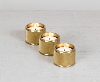 Tealight Candle Holder / Brass / Set of 3