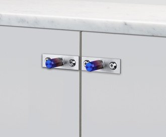 Furniture Knob / Plate / Linear / Burnt Steel