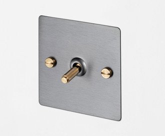 1G Toggle / Intermediate 3-way / Cross / Steel / Brass