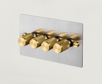 4G Dimmer / Cross / Steel / Brass