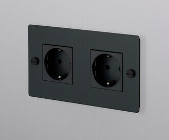 2G Socket / Schuko Type F / Black