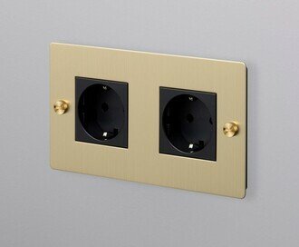 2G Socket / Schuko Type F / Brass