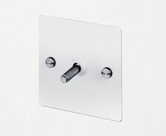1G Toggle / Intermediate 3-way / Cross / White / Steel