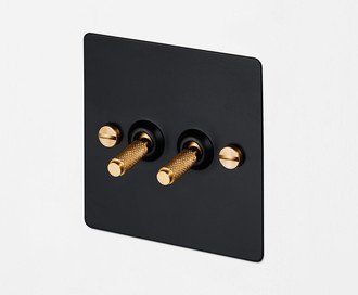 2G Toggle / Cross / Black / Brass
