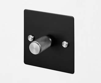 1G Dimmer / 120W / Cross / Black / Steel
