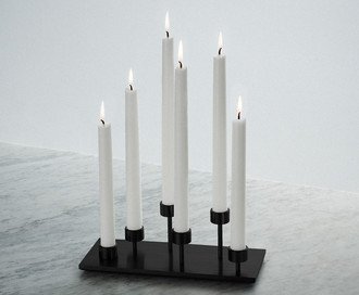Machined / Candelabra / Black